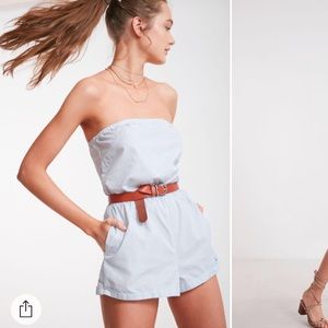 striped urban outfitters romper